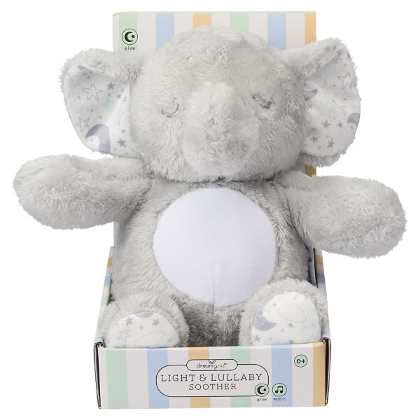 Dreamgro Light and Lullaby Soother - Gray Elephant