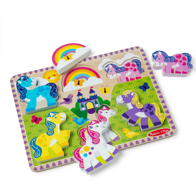 Melissa And Doug Unicorn Chunky Puzzle – 6 Pieces