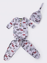Clover Cottage Ropin Cattle Baby Knotted Gown
