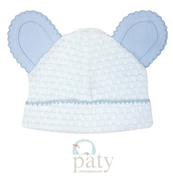 Paty Inc  Pinstripe Bear Cap - Blue w/ blue trim