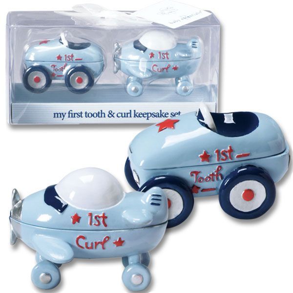 First Tooth and Curl Keepsake Set - Little Racer Boy