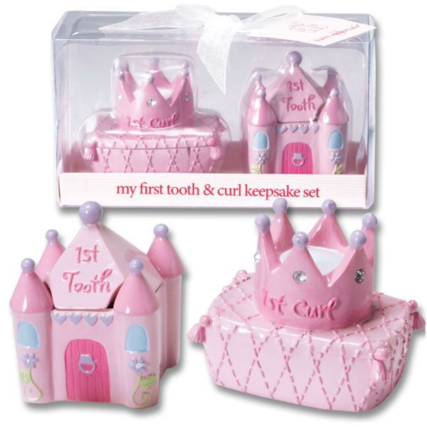 First Tooth and Curl Keepsake Set - Princess Girl