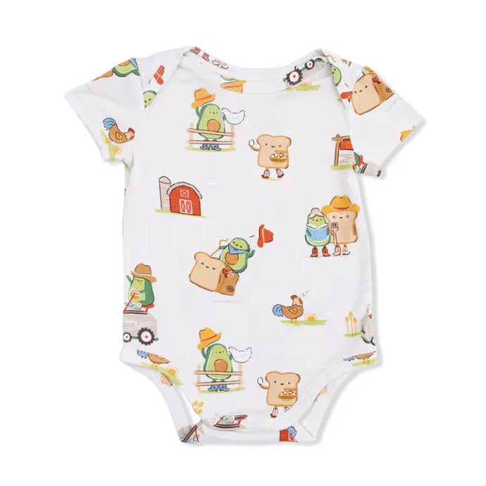 Angel Dear Avocado Toast - American Gothic - Short Sleeve Bodysuit