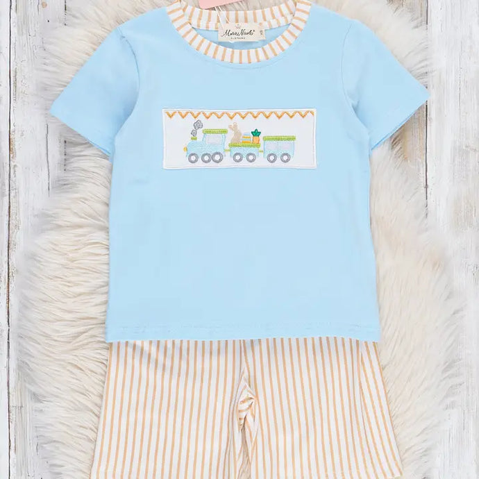 Marie Nicole Smocked Easter Train Outfit