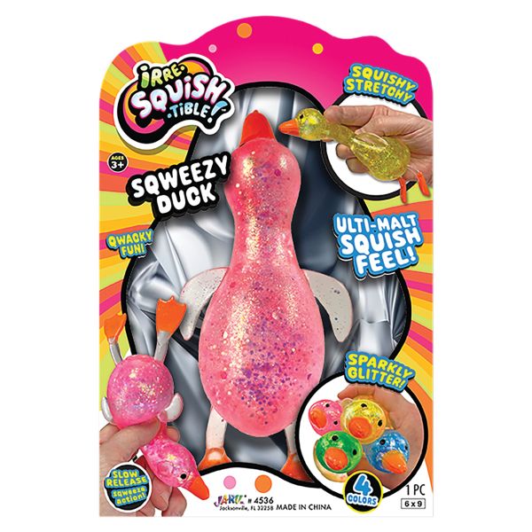 Sqweezy Sparkle Duck Toys Squishy