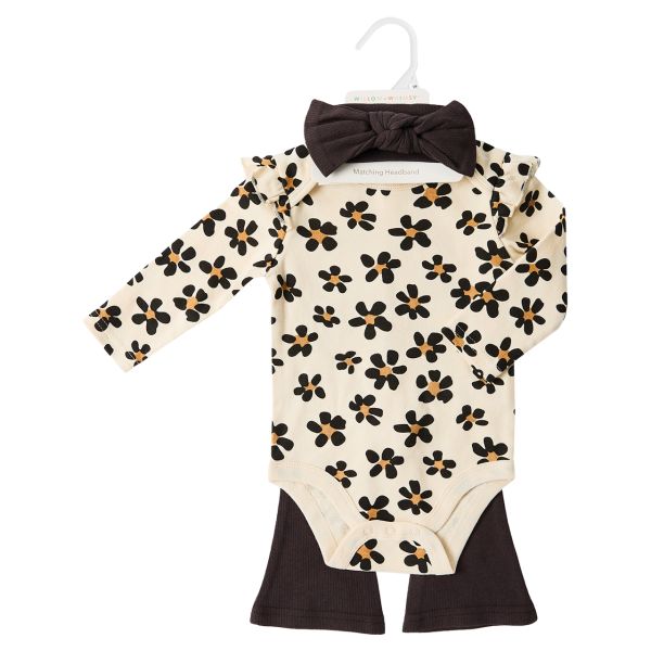 3-Piece Bodysuit Set - Floral