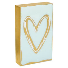 Wooden Heart & Cross Block Signs with Epoxy Finish