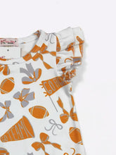 Clover Cottage Go Team Orange Baby Romper Football (6-12M)