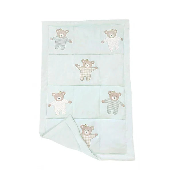 Mon Ami BEDTIME PRINCE BEAR COTTON QUILT
