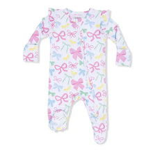 Angel Dear Sweet Bows - 2 Way Ruffle Sleeve Zipper Footie