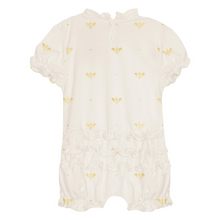 Kickee Pants Print Ruffle Romper in Gold Bees (18-24 Months)