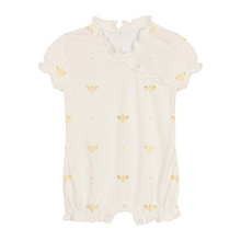 Kickee Pants Print Ruffle Romper in Gold Bees (18-24 Months)
