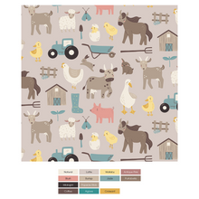 Kickee Pants Print Convertible Sleeper with Zipper in Latte Morning on the Farm (9-12M)