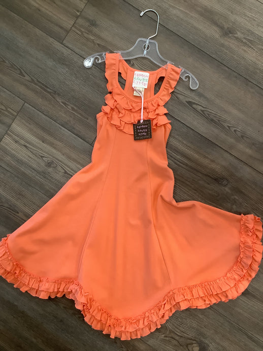 LEMON LOVES LIME FUSHION CORAL SUMMER FEST DRESS