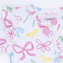 Angel Dear Sweet Bows - 2 Way Ruffle Sleeve Zipper Footie