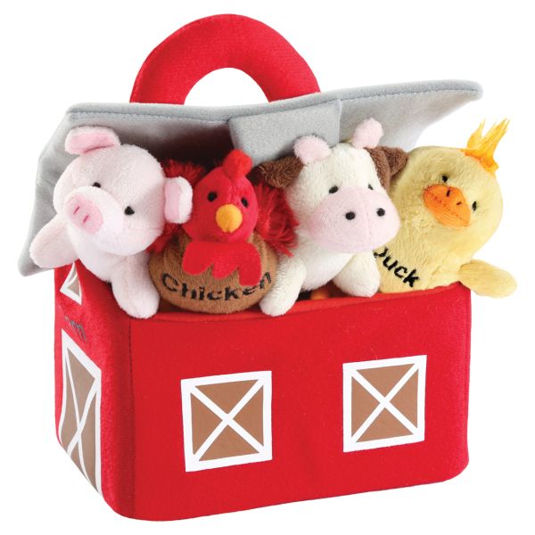 5-Piece Plush Barnyard Play Set With Animal Sounds