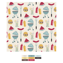 Kickee Pants Print Convertible Sleeper with Zipper in Natural BBQ