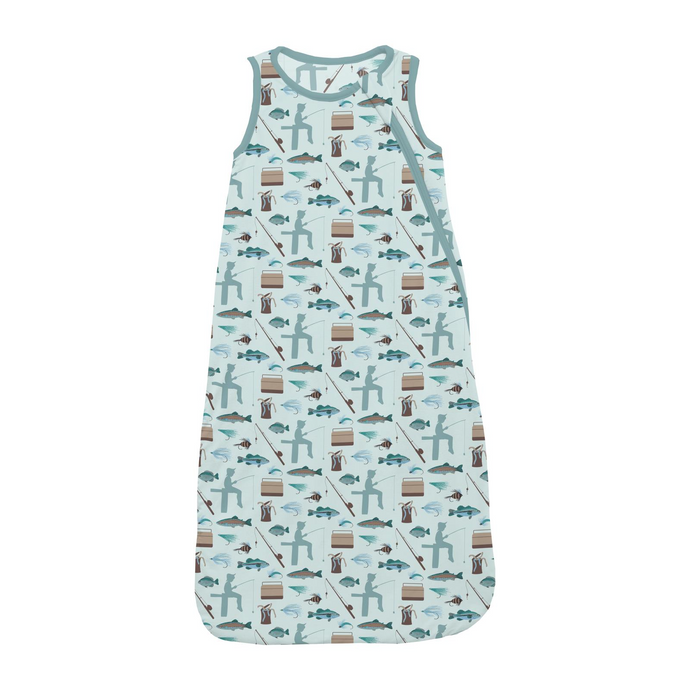 Kickee Pants Print Fluffle Sleep Bag in Fresh Air Fishing