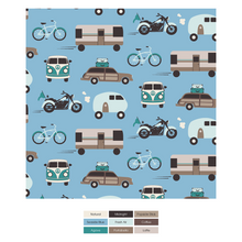 Kickee Pants Print Convertible Sleeper with Zipper in Seaside Blue On the Way