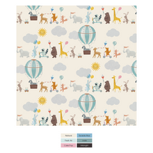 Kickee Pants Print Layette Gown Converter & Single Knot Hat  Set in Natural Animal Parade