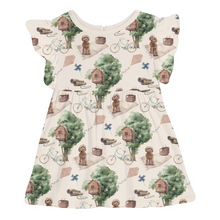 Kickee Pants Print Short Sleeve Lola Swing Dress in Natural Tree House (12-18 Months)