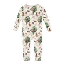 Kickee Pants Print Convertible Sleeper with Zipper in Natural Tree House