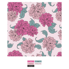 Kickee Pants Print Layette Gown Converter & Single Knot Hat Set in Shrinking Violet Peonies