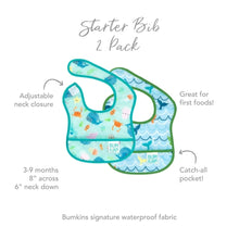 Bumkins Starter Bib 2 Pack: Ocean Life & Whale Tail