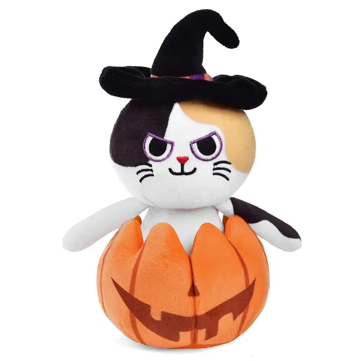 Halloween Cat Plush Pumpkin Popper - 8.5 Inches