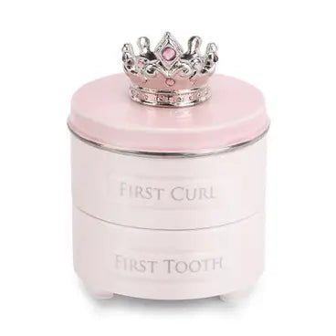 Pink First Tooth & Curl Keepsake Box