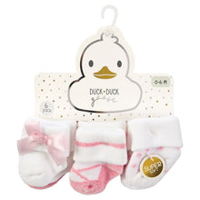 6-Pair Ultra-Soft Baby Socks - Pink 0-6M