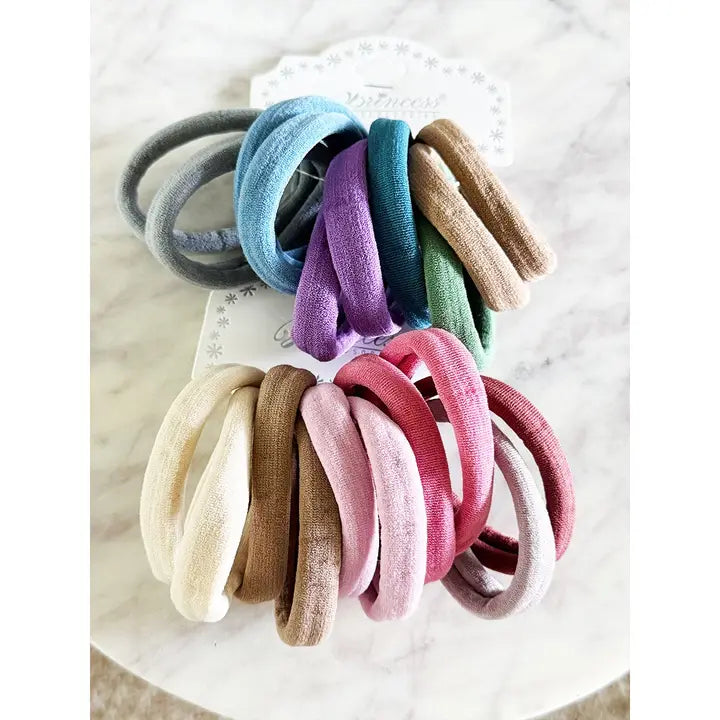 10 Pcs Mauve or Blue Tone Hair Tie Set