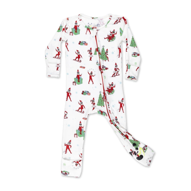 Bellabu Bear Christmas Pajamas: The Elf On the Shelf Bamboo Convertible Sleepwear