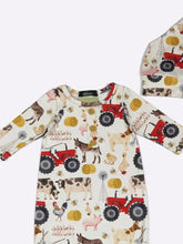 Clover Cottage Red Farm Baby Knotted Gown