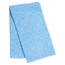 4-Piece Cotton Flannel Receiving Blanket Set - Blue