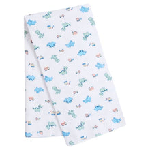 4-Piece Cotton Flannel Receiving Blanket Set - Blue