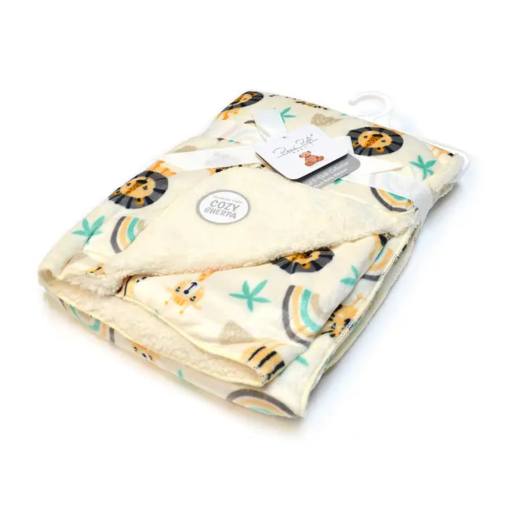 Super Soft Reverse Side Cozy Sherpa Plush Baby Blanket