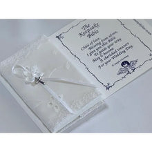 White Eyelet Baby Bible w/ Cross Gold or Silver