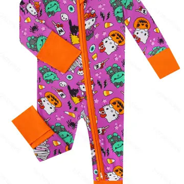 PoshTOT Sanrio Hello Kitty Frankenkitty Bamboo Baby Convertible Zippy Romper