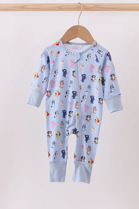 Abby & Evie Premium Bluey Print Bamboo Romper