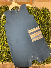 Burts Bees Baby 2 piece Romper Set in Santorini Blue