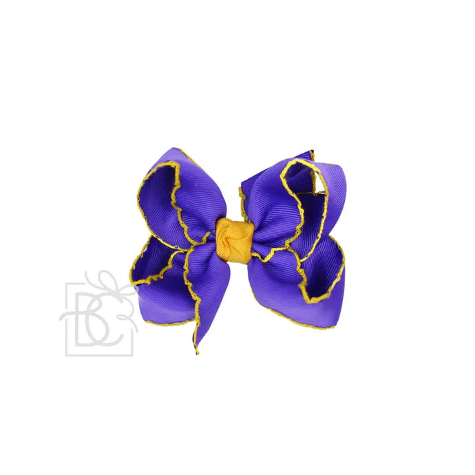 Beyond Creations Crochet Edge Bows (Purple & Yellow Gold)