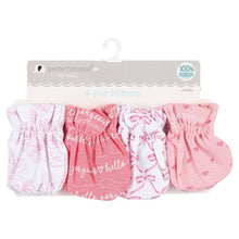 4-Piece Baby Scratch Mittens - Pink