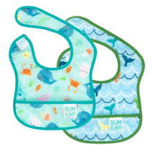 Bumkins Starter Bib 2 Pack: Ocean Life & Whale Tail