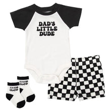 Baby 3-Piece Bodysuit & Shorts Set with Socks - Dad's Little Dude