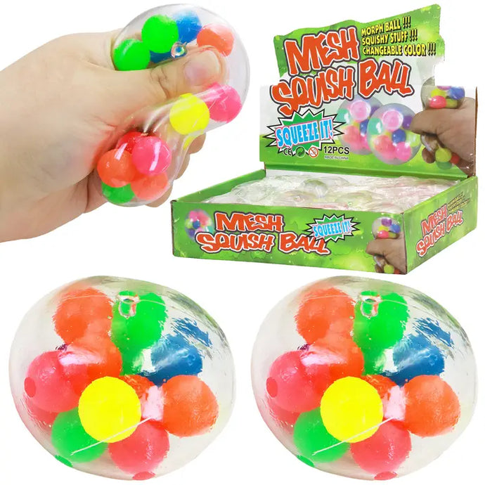 Clear Smooth Colorful Orb Ball Stress Toy
