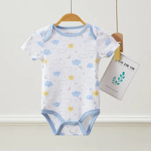 Pack of 3 Baby Boys Cloud & Sun Pattern Bodysuits
