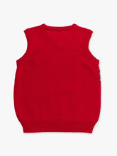 Rugged Butts Boys Christmas Fair Isle Red V-Neck Sweater Vest