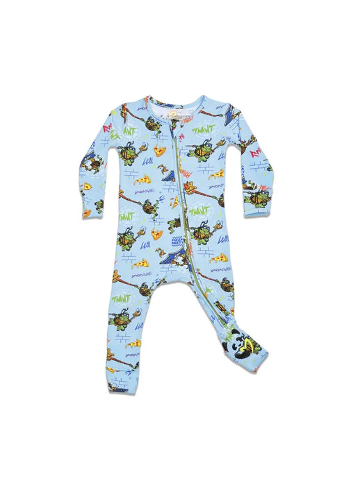 Teenage Mutant Ninja Turtles Pizza Bamboo Convertible Footie - Newborn