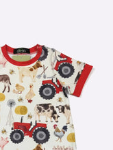 Clover Cottage Red Farm Boy Romper